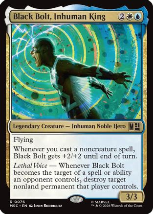 Black Bolt, Inhuman King (Surge Foil) (MSC-076) - Commander: Marvel Super Heroes Foil