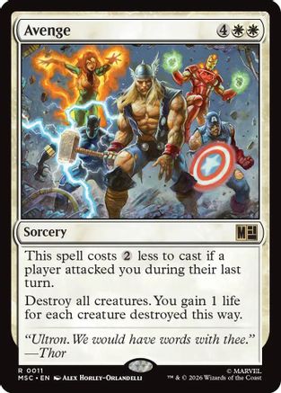 Avenge (Surge Foil) (MSC-011) - Commander: Marvel Super Heroes Foil