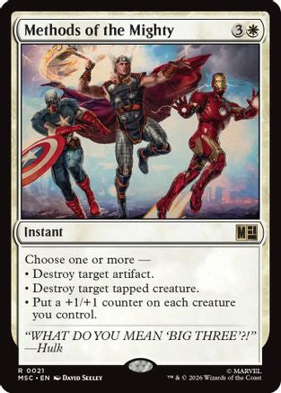 Methods of the Mighty (Surge Foil) (MSC-021) - Commander: Marvel Super Heroes Foil