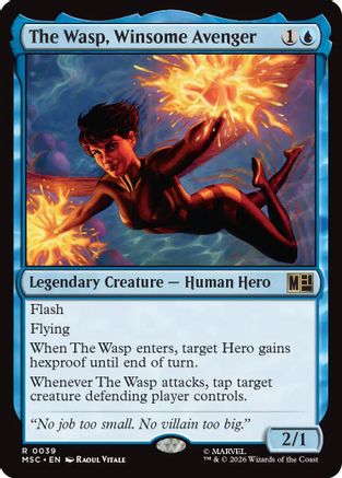 The Wasp, Winsome Avenger (Surge Foil) (MSC-039) - Commander: Marvel Super Heroes Foil