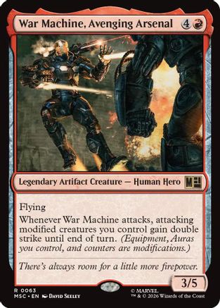 War Machine, Avenging Arsenal (Surge Foil) (MSC-063) - Commander: Marvel Super Heroes Foil