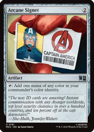 Arcane Signet (0191) (Surge Foil) (MSC-191) - Commander: Marvel Super Heroes Foil
