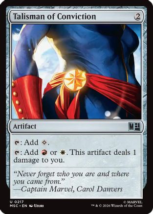 Talisman of Conviction (Surge Foil) (MSC-217) - Commander: Marvel Super Heroes Foil