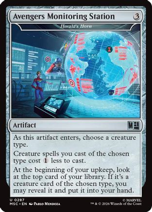 Avengers Monitoring Station - Herald's Horn (Surge Foil) (MSC-287) - Commander: Marvel Super Heroes Foil