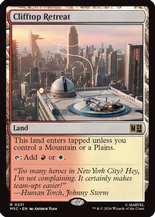 Clifftop Retreat (Surge Foil) (MSC-231) - Commander: Marvel Super Heroes Foil