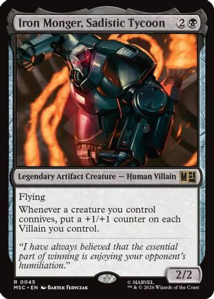 Iron Monger, Sadistic Tycoon (Surge Foil) (MSC-045) - Commander: Marvel Super Heroes Foil