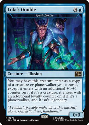Loki's Double - Spark Double (Surge Foil) (MSC-279) - Commander: Marvel Super Heroes Foil