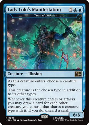 Lady Loki's Manifestation - Titan of Littjara (Surge Foil) (MSC-280) - Commander: Marvel Super Heroes Foil