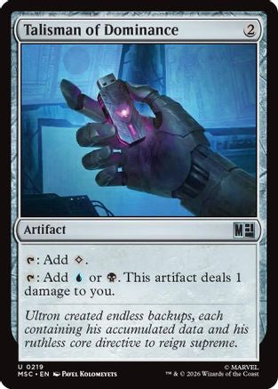 Talisman of Dominance (MSC-219) - Commander: Marvel Super Heroes