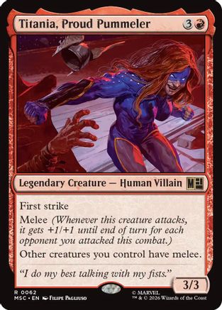 Titania, Proud Pummeler (Surge Foil) (MSC-062) - Commander: Marvel Super Heroes Foil
