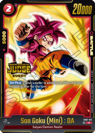 Son Goku (Mini) : DA (Judge Pack (Event Judge) 05) (FB07-011) - Tournament and Championship Promos Holofoil