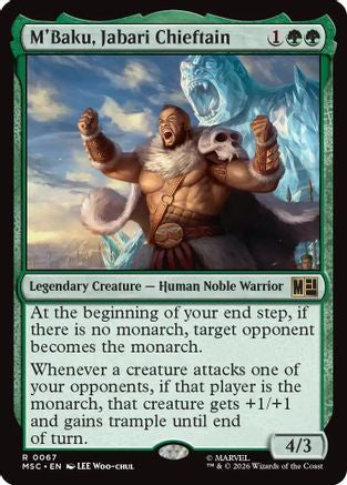 M'Baku, Jabari Chieftain (MSC-067) - Commander: Marvel Super Heroes