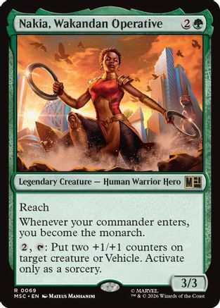 Nakia, Wakandan Operative (MSC-069) - Commander: Marvel Super Heroes