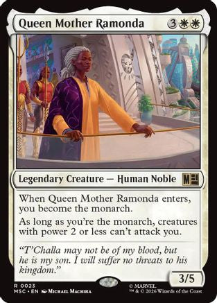 Queen Mother Ramonda (Surge Foil) (MSC-023) - Commander: Marvel Super Heroes Foil