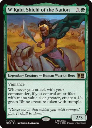 W'Kabi, Shield of the Nation (Surge Foil) (MSC-070) - Commander: Marvel Super Heroes Foil
