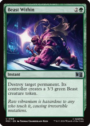 Beast Within (Surge Foil) (MSC-169) - Commander: Marvel Super Heroes Foil