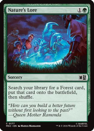 Nature's Lore (Surge Foil) (MSC-177) - Commander: Marvel Super Heroes Foil