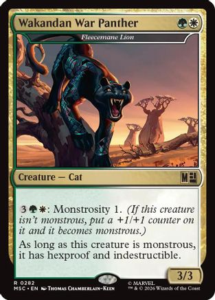 Wakandan War Panther - Fleecemane Lion (Surge Foil) (MSC-282) - Commander: Marvel Super Heroes Foil