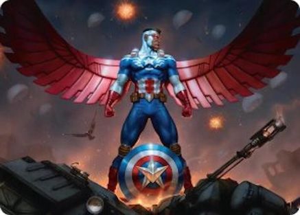 Captain America, Wings of Freedom Art Card (2/45) (AAMSH-002) - Art Series: Marvel Super Heroes