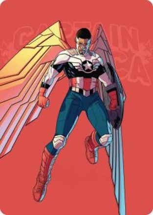 Captain America, Wings of Freedom Art Card (22/45) (AAMSH-022) - Art Series: Marvel Super Heroes