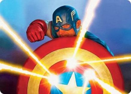 Captain's Defense Art Card (AAMSH-041) - Art Series: Marvel Super Heroes