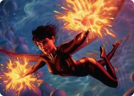 The Wasp, Winsome Avenger Art Card (AAMSH-032) - Art Series: Marvel Super Heroes