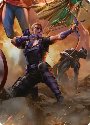 Hawkeye, Trick Shot Art Card (AAMSH-006) - Art Series: Marvel Super Heroes