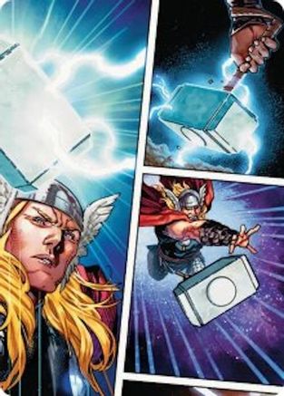 Mjolnir, Hammer of Thor Art Card (AAMSH-019) - Art Series: Marvel Super Heroes