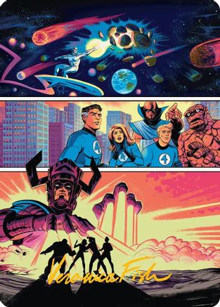 The Coming of Galactus Art Card (Gold-Stamped Signature) (AAMSH-020) - Art Series: Marvel Super Heroes