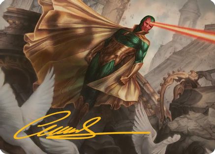 The Vision Art Card (Gold-Stamped Signature) (AAMSH-015) - Art Series: Marvel Super Heroes