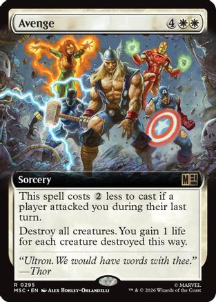 Avenge (Extended Art) (MSC-295) - Commander: Marvel Super Heroes