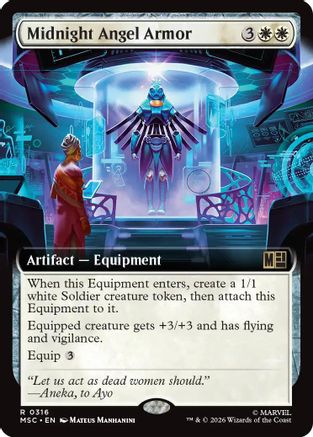 Midnight Angel Armor (Extended Art) (MSC-316) - Commander: Marvel Super Heroes