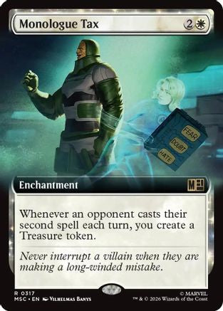 Monologue Tax (Extended Art) (MSC-317) - Commander: Marvel Super Heroes Foil