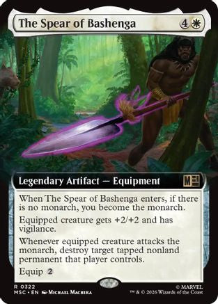 The Spear of Bashenga (Extended Art) (MSC-322) - Commander: Marvel Super Heroes Foil