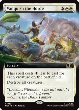 Vanquish the Horde (Extended Art) (MSC-325) - Commander: Marvel Super Heroes Foil