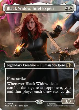 Black Widow, Intel Expert (Borderless) (MSC-504) - Commander: Marvel Super Heroes Foil