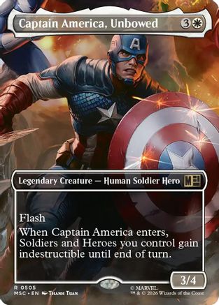Captain America, Unbowed (Borderless) (MSC-505) - Commander: Marvel Super Heroes