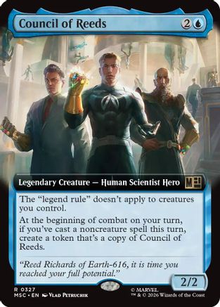 Council of Reeds (Extended Art) (MSC-327) - Commander: Marvel Super Heroes Foil