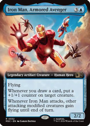 Iron Man, Armored Avenger (Extended Art) (MSC-332) - Commander: Marvel Super Heroes