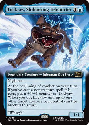 Lockjaw, Slobbering Teleporter (Extended Art) (MSC-336) - Commander: Marvel Super Heroes Foil