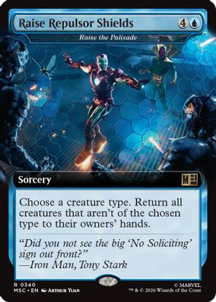Raise Repulsor Shields - Raise the Palisade (Extended Art) (MSC-340) - Commander: Marvel Super Heroes