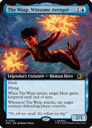The Wasp, Winsome Avenger (Extended Art) (MSC-343) - Commander: Marvel Super Heroes