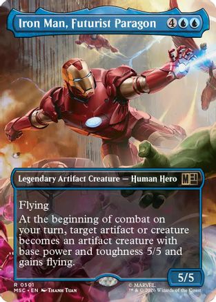 Iron Man, Futurist Paragon (Borderless) (MSC-501) - Commander: Marvel Super Heroes Foil