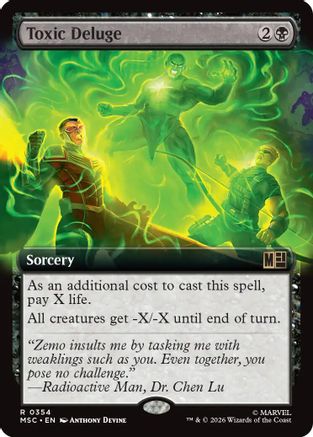 Toxic Deluge (Borderless) (MSC-354) - Commander: Marvel Super Heroes Foil