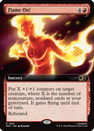Flame On! (Extended Art) (MSC-361) - Commander: Marvel Super Heroes Foil
