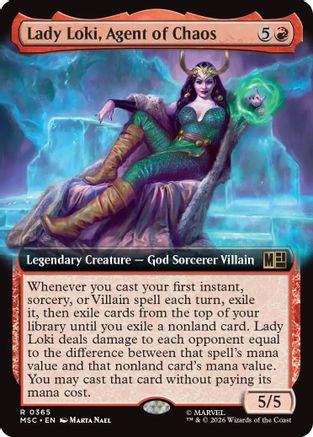 Lady Loki, Agent of Chaos (Extended Art) (MSC-365) - Commander: Marvel Super Heroes Foil