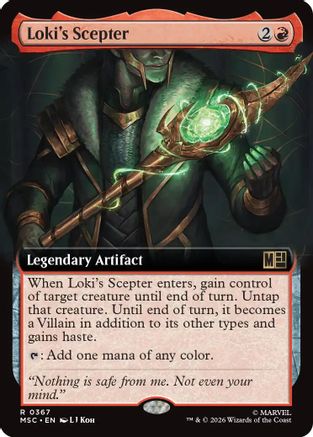 Loki's Scepter (Extended Art) (MSC-367) - Commander: Marvel Super Heroes