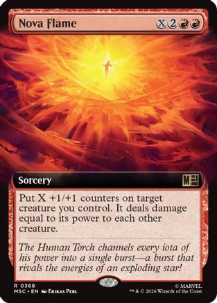 Nova Flame (Extended Art) (MSC-368) - Commander: Marvel Super Heroes Foil