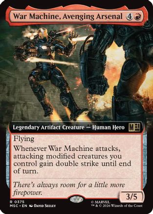 War Machine, Avenging Arsenal (Extended Art) (MSC-375) - Commander: Marvel Super Heroes Foil