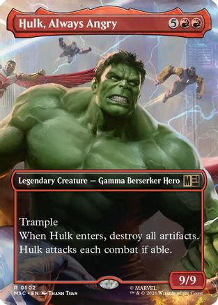 Hulk, Always Angry (Borderless) (MSC-502) - Commander: Marvel Super Heroes Foil